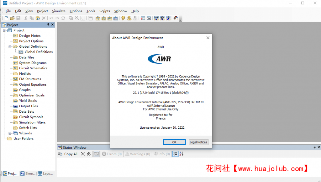 电磁仿真设计软件 NI AWR Design Environment 22.1 (17.02R) x64 激活版